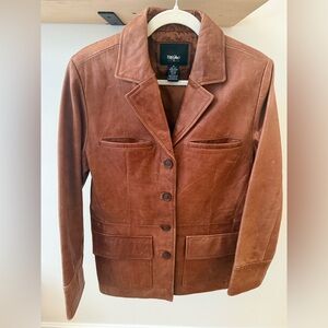 Mossimo Supply Co. Brown Leather Blazer